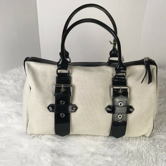 LONGCHAMP Twill & Leather Medium Duffle Tote - Picture 9 of 12